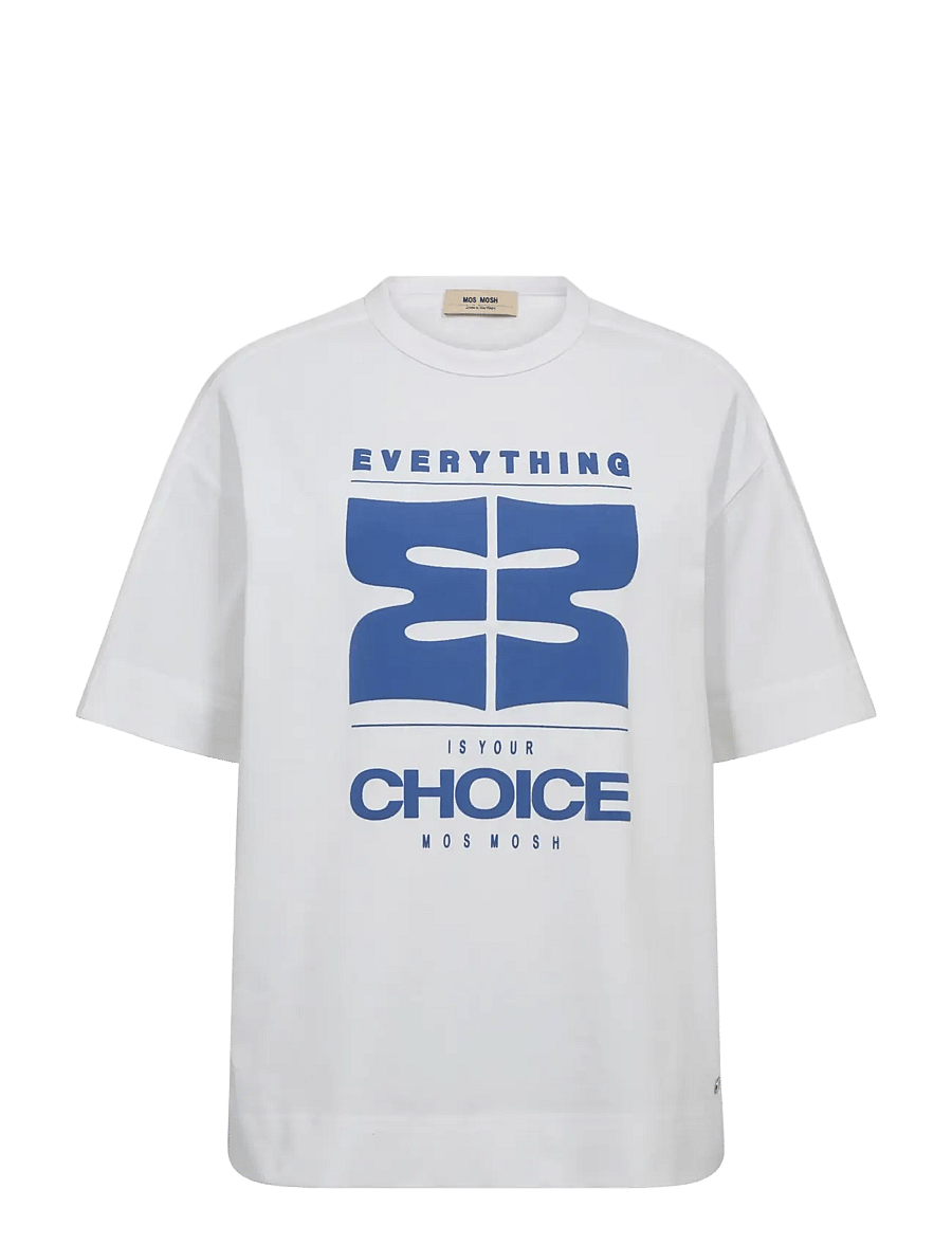 MOS MOSH - MMZori O-SS Tee - t-shirts - white - 0
