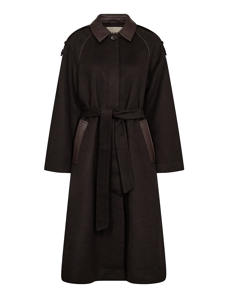 MOS MOSH - MMEva Wool Coat - ziemas jakas - chocolate torte - 1