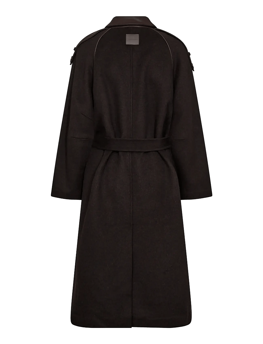 MOS MOSH - MMEva Wool Coat - ziemas jakas - chocolate torte - 2