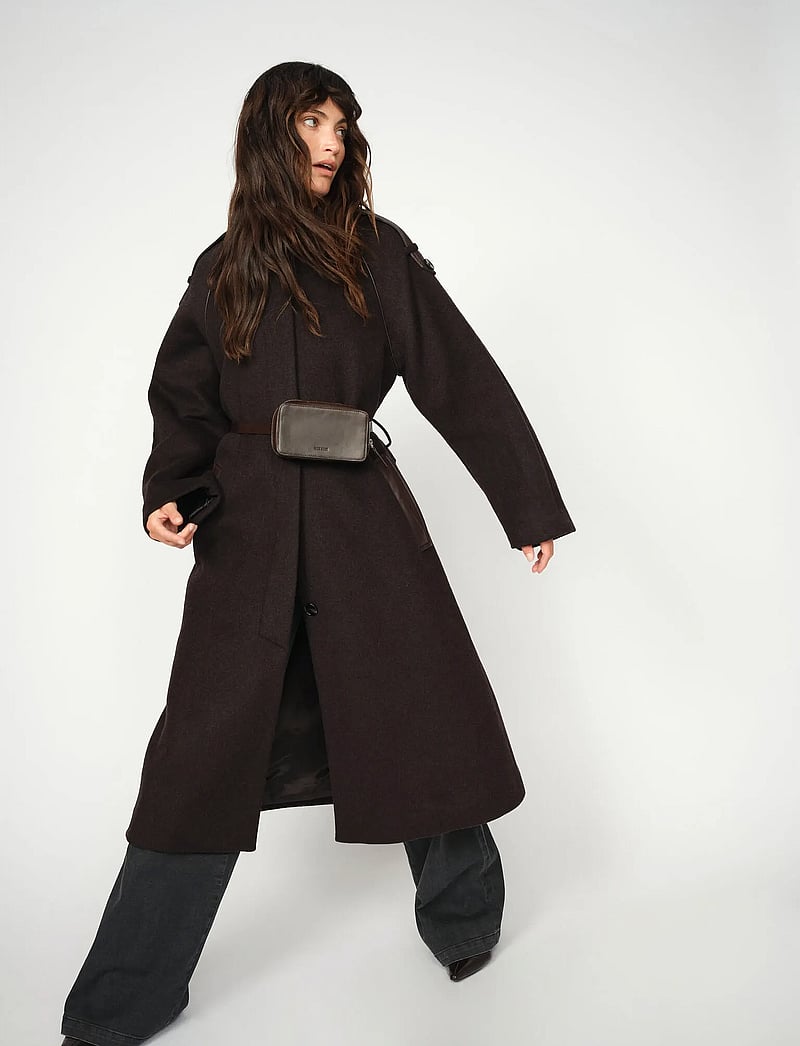 MOS MOSH - MMEva Wool Coat - talvejoped - chocolate torte - 3