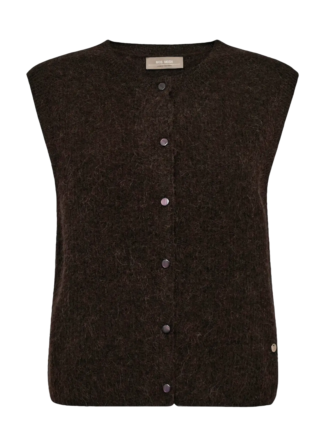 MOS MOSH MMAlmine Thora Knit Vest - Stickade västar - DELICIOSO / black
