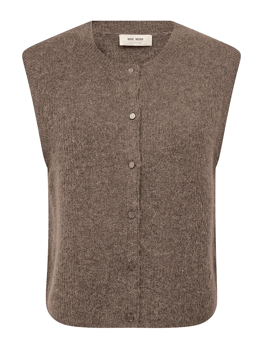MOS MOSH - MMAlmine Thora Knit Vest - stickade västar - falcon - 0