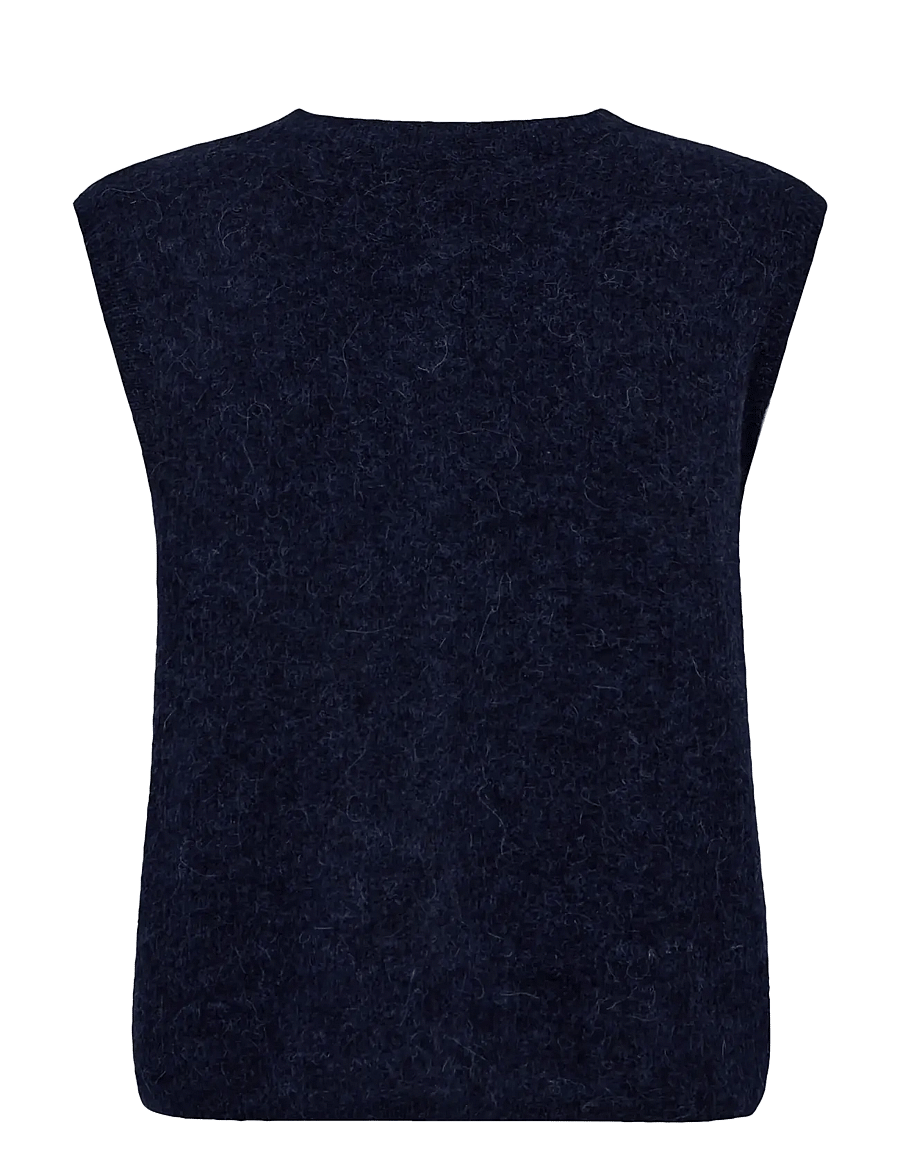 MOS MOSH - MMAlmine Thora Knit Vest - stickade västar - maritime blue - 2