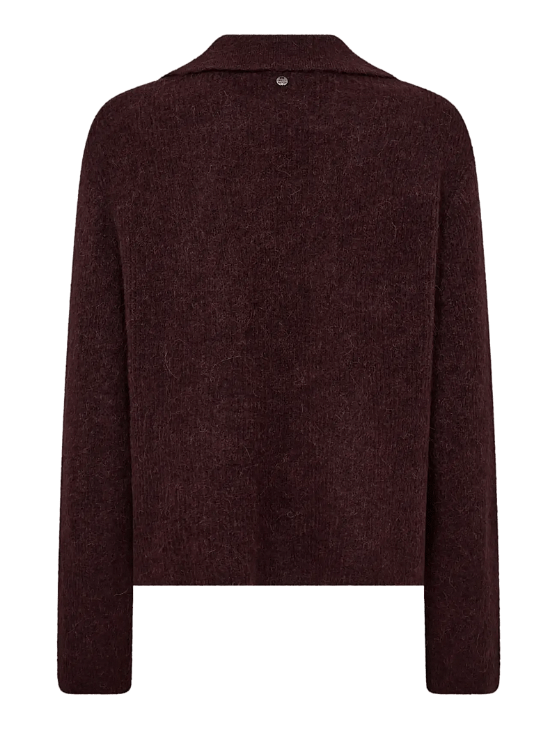 MOS MOSH - MMThora Aidy Polo Knit - pullover - fudge - 1