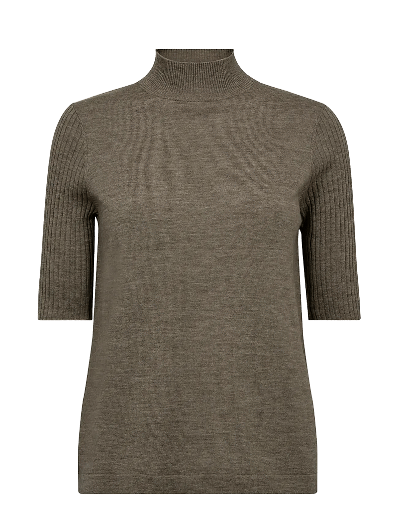 MOS MOSH - MMRelena Turtleneck SS Knit - pullover - falcon - 0