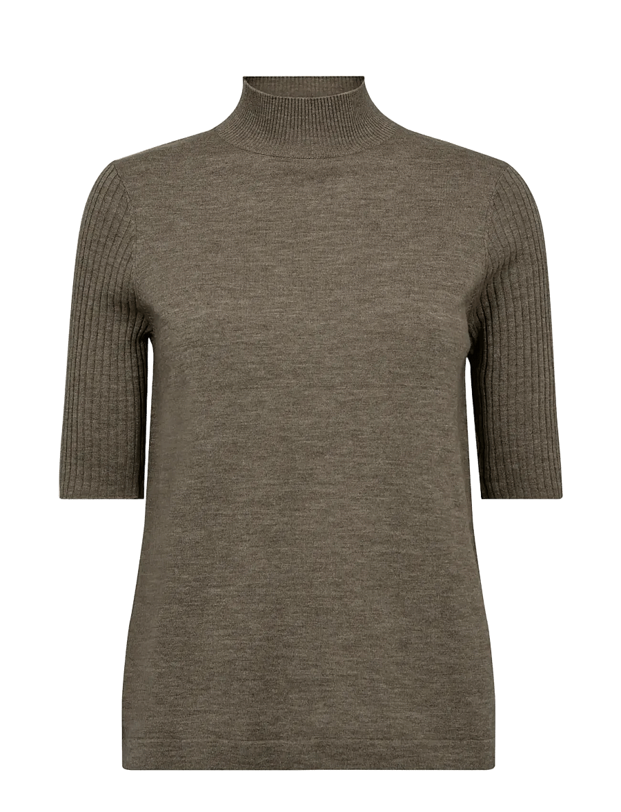 MOS MOSH - MMRelena Turtleneck SS Knit - pullover - falcon - 0