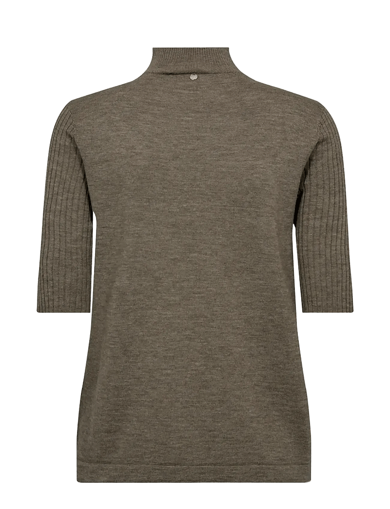 MOS MOSH - MMRelena Turtleneck SS Knit - pullover - falcon - 1