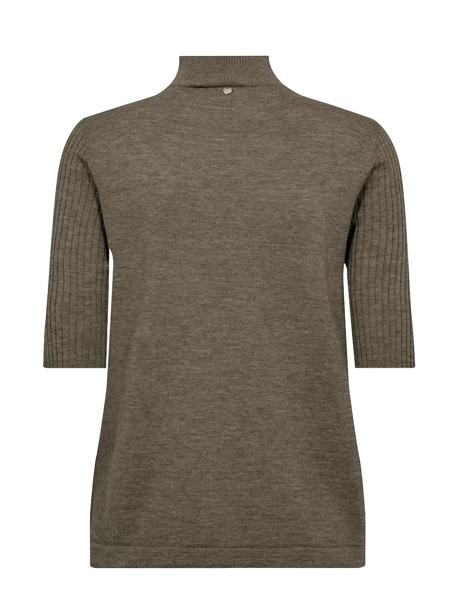 MOS MOSH - MMRelena Turtleneck SS Knit - pullover - falcon - 1