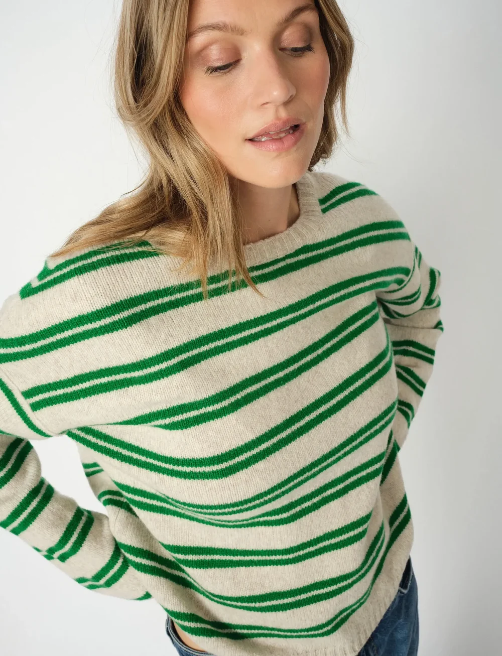 MOS MOSH - MMKhai Two Stripe Knit - langærmede toppe - amazon - 0