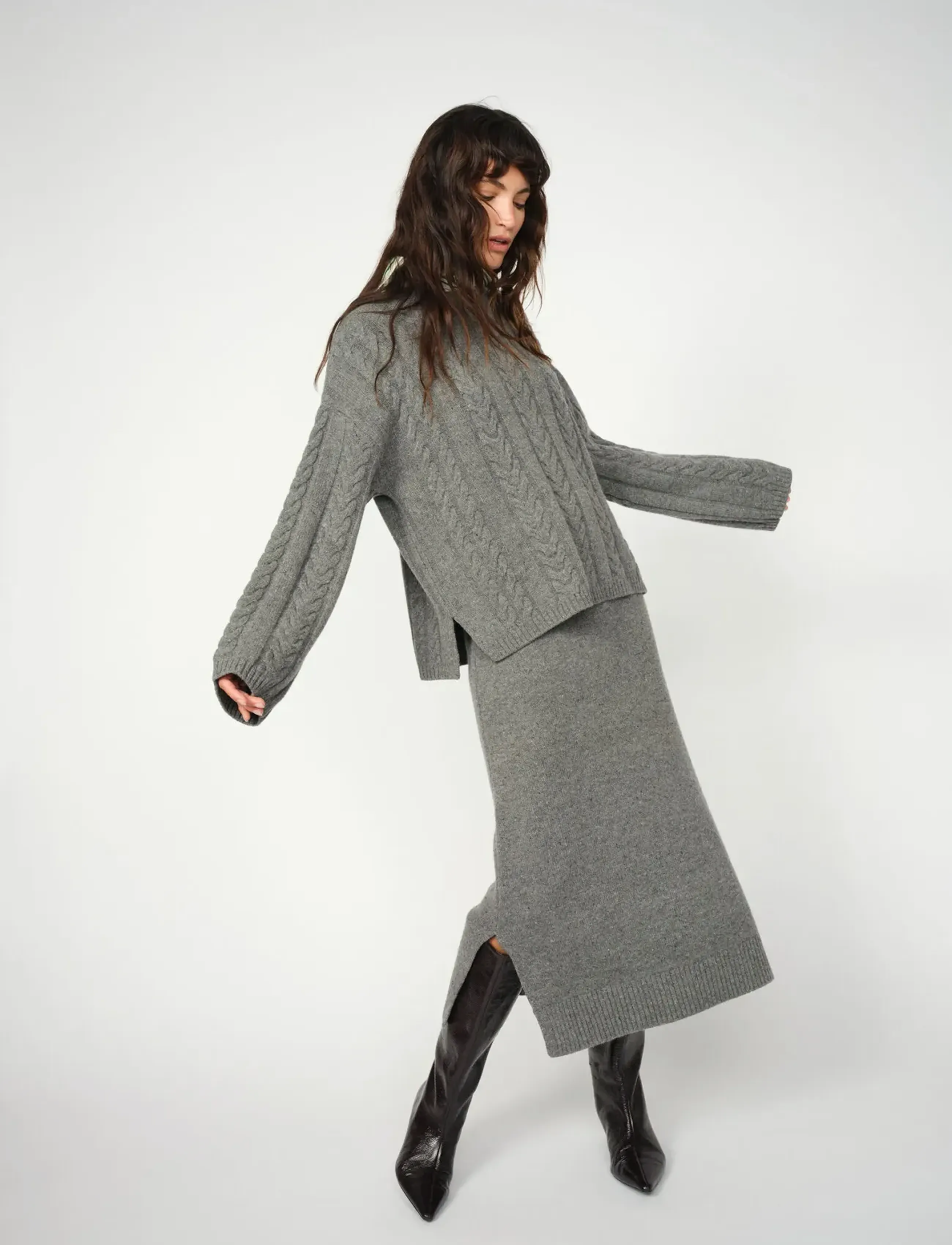 MOS MOSH - MMBryndis Knit Skirt - stickade kjolar - mockingbird - 3