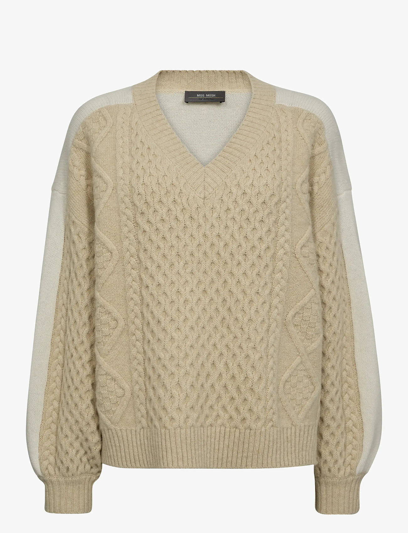 MOS MOSH - MMBeth Ottili V-neck Knit - kaschmir - boulder - 0