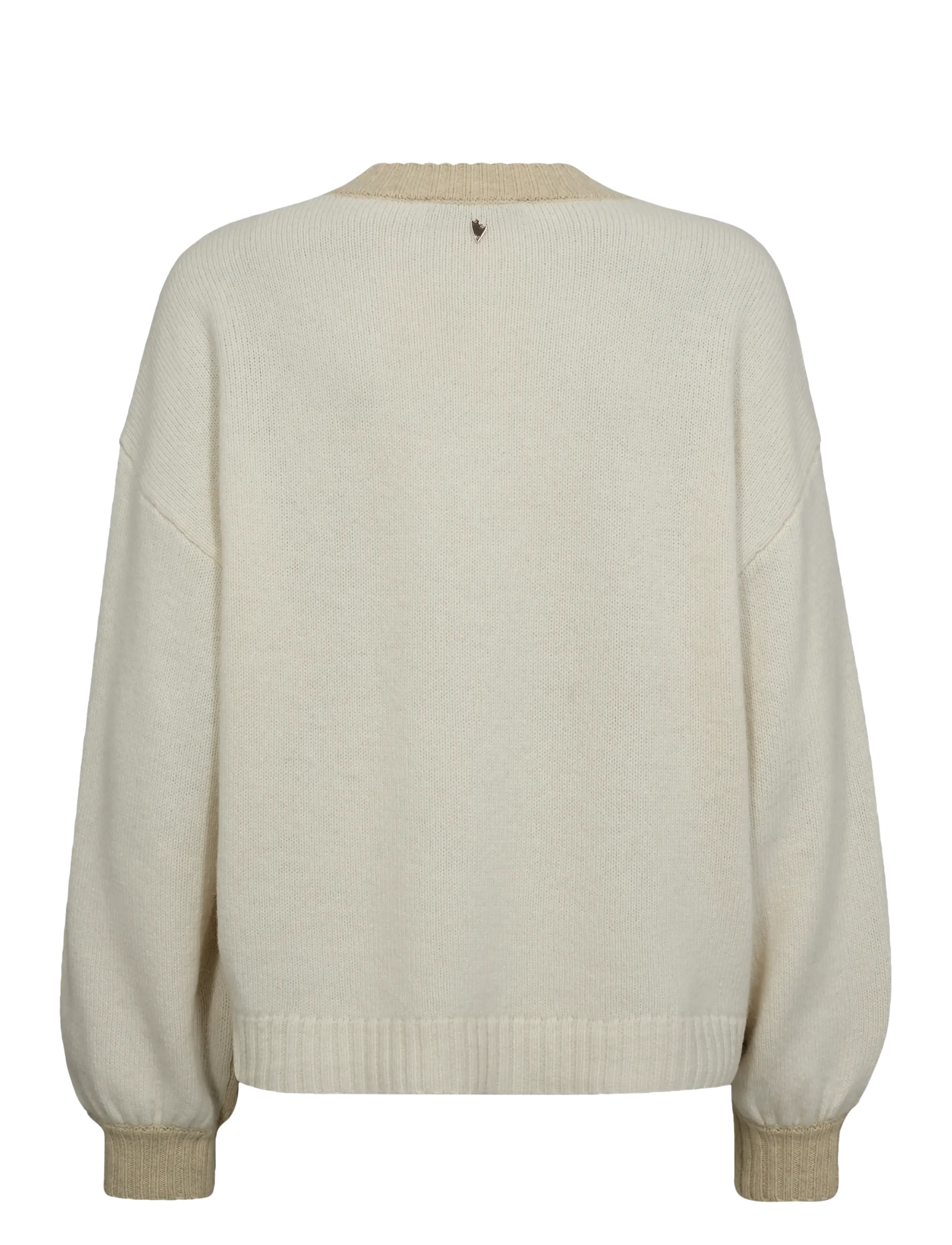 MOS MOSH - MMBeth Ottili V-neck Knit - cashmere - boulder - 1