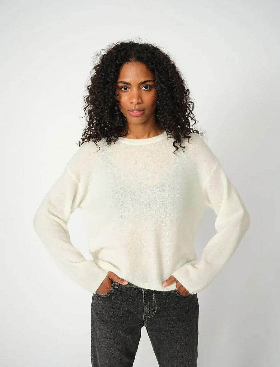MOS MOSH - MMMape O-Neck Knit - kampsunid - ecru - 0