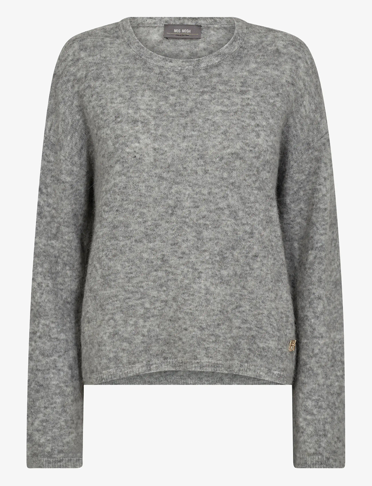 MOS MOSH - MMMape O-Neck Knit - grey melange - 1