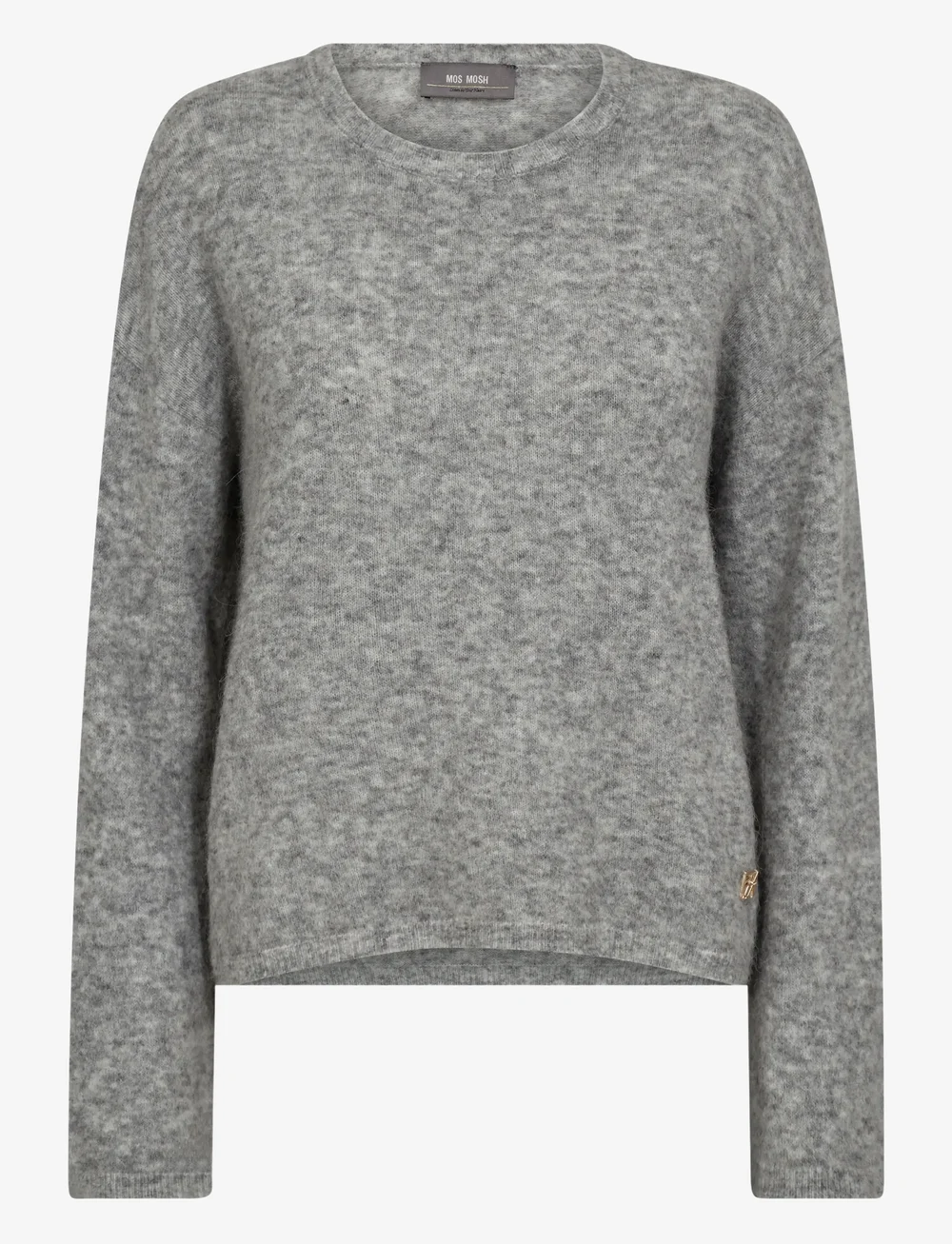 MOS MOSH - MMMape O-Neck Knit - jumpers - grey melange - 1