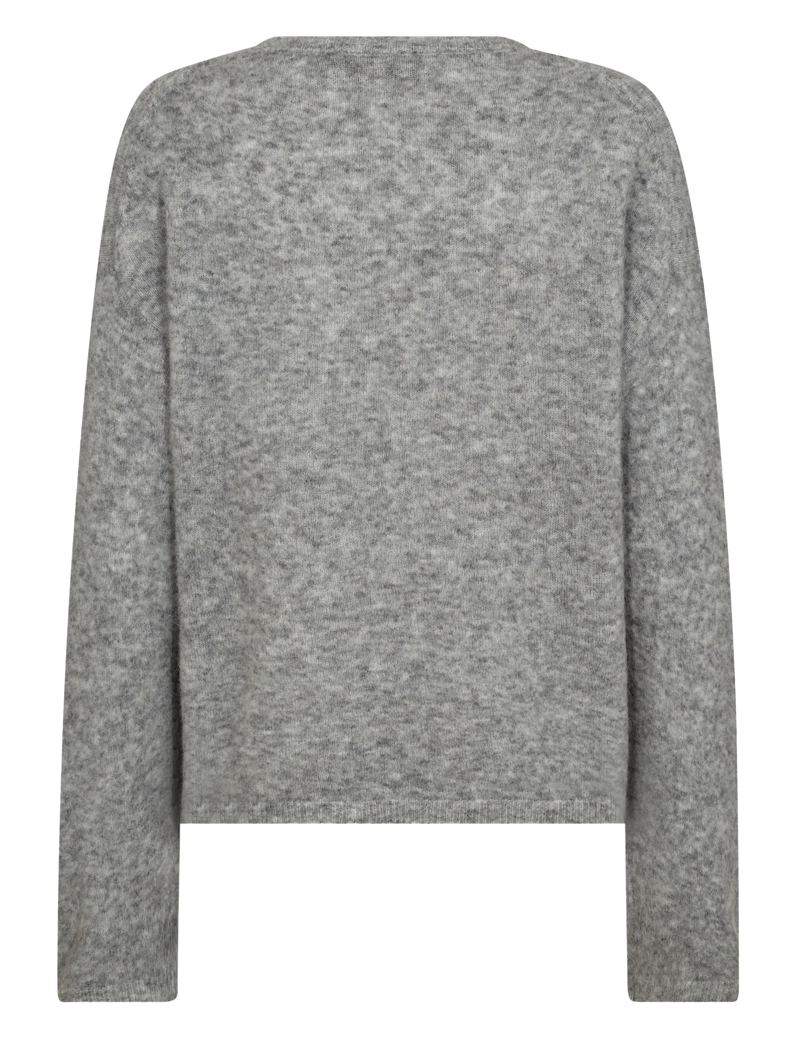 MOS MOSH - MMMape O-Neck Knit - grey melange - 2