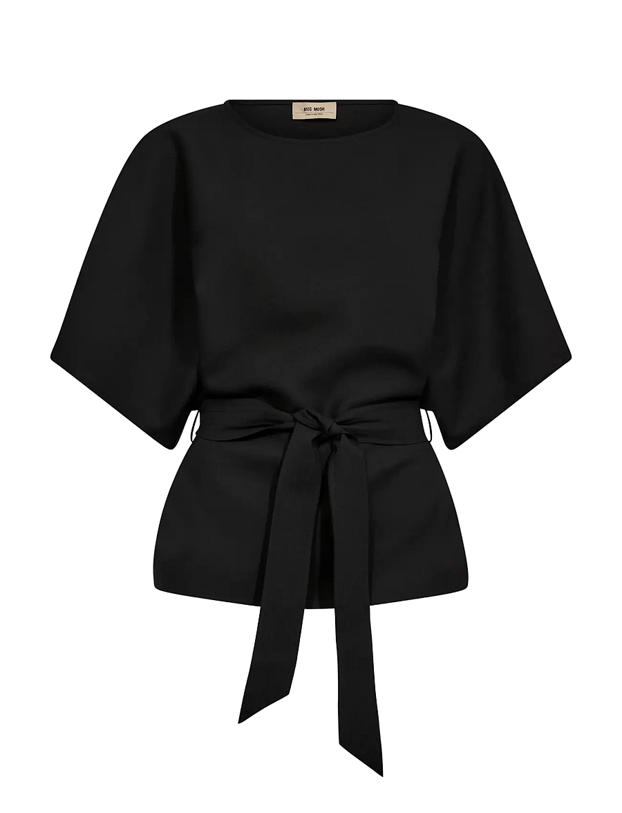 MOS MOSH - MMRikala Miley Blouse - kurzärmelige blusen - black - 1