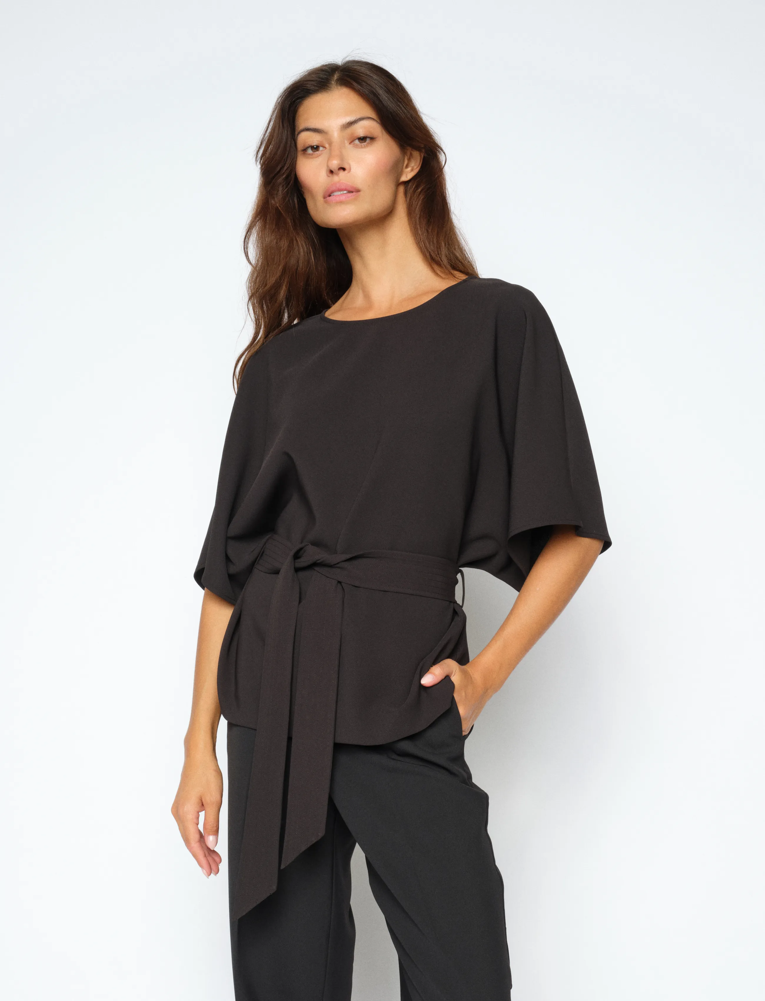MOS MOSH - MMRikala Miley Blouse - kurzärmelige blusen - black - 4