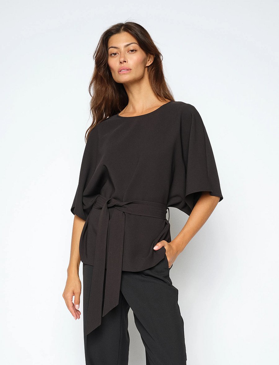 MOS MOSH - MMRikala Miley Blouse - kurzärmelige blusen - black - 4