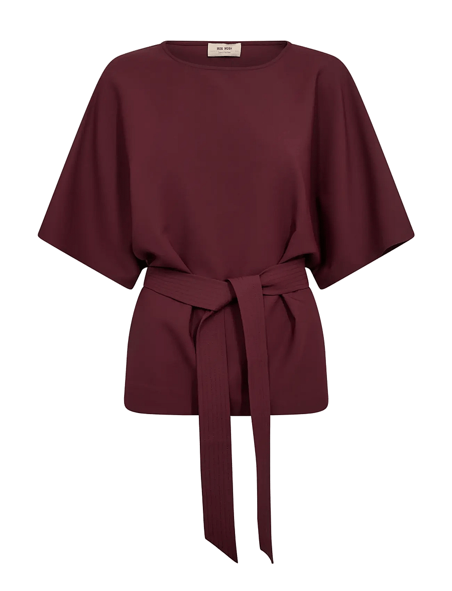 MOS MOSH - MMRikala Miley Blouse - kurzärmelige blusen - port royale - 1