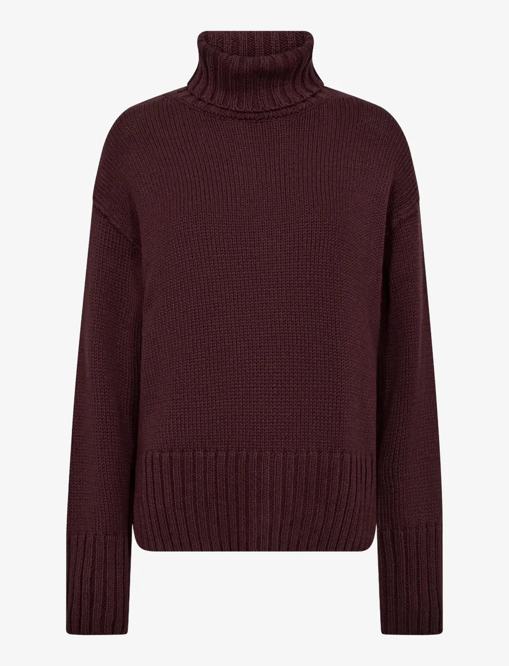 MOS MOSH - MMRola Bine Rollneck Knit - polotröjor - fudge - 0