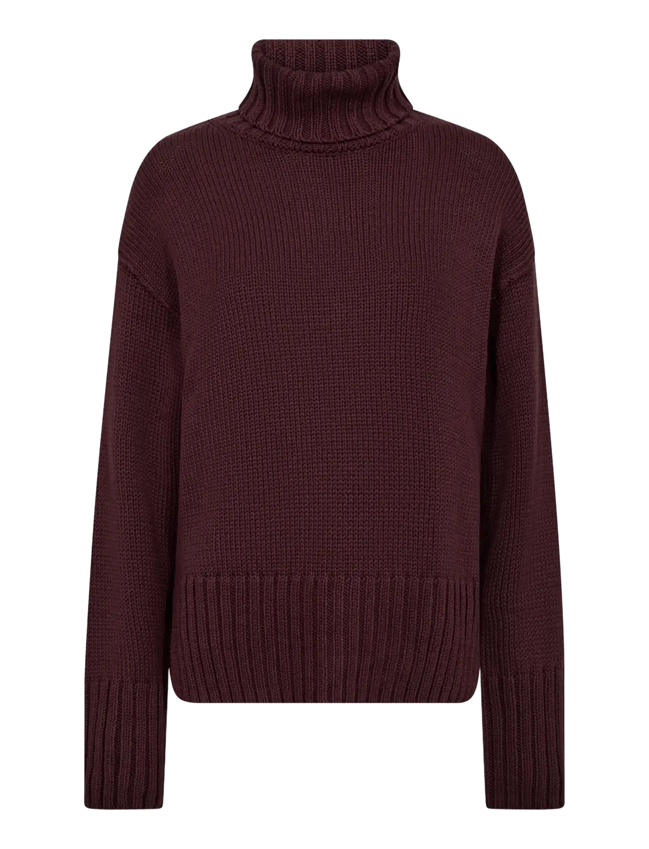 MOS MOSH MMRola Bine Rollneck Knit - Strik - FUDGE / brown