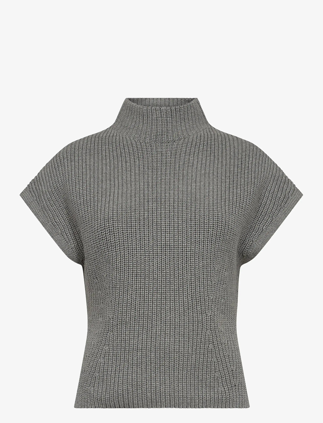 MOS MOSH - MMBiola Bine Knit Vest - prjónavesti - grey melange - 1