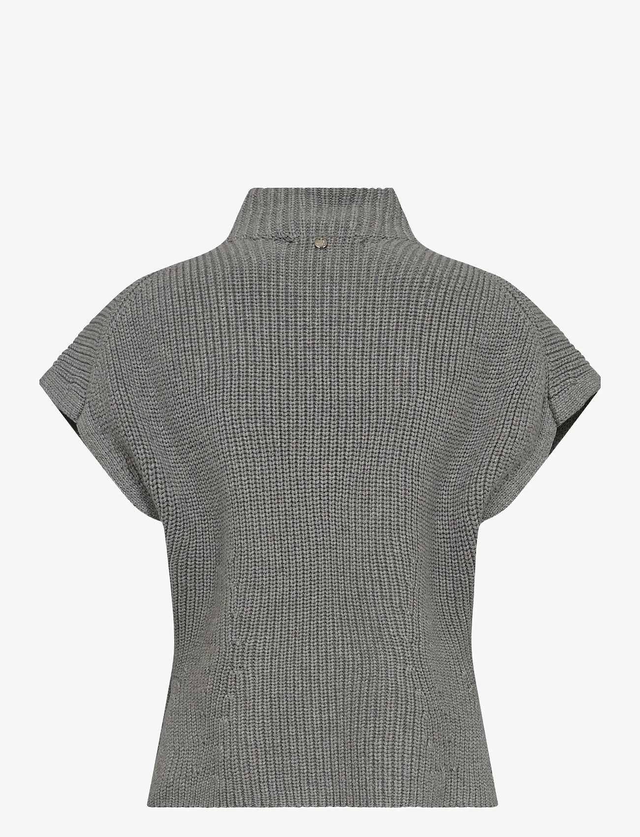 MOS MOSH - MMBiola Bine Knit Vest - prjónavesti - grey melange - 2