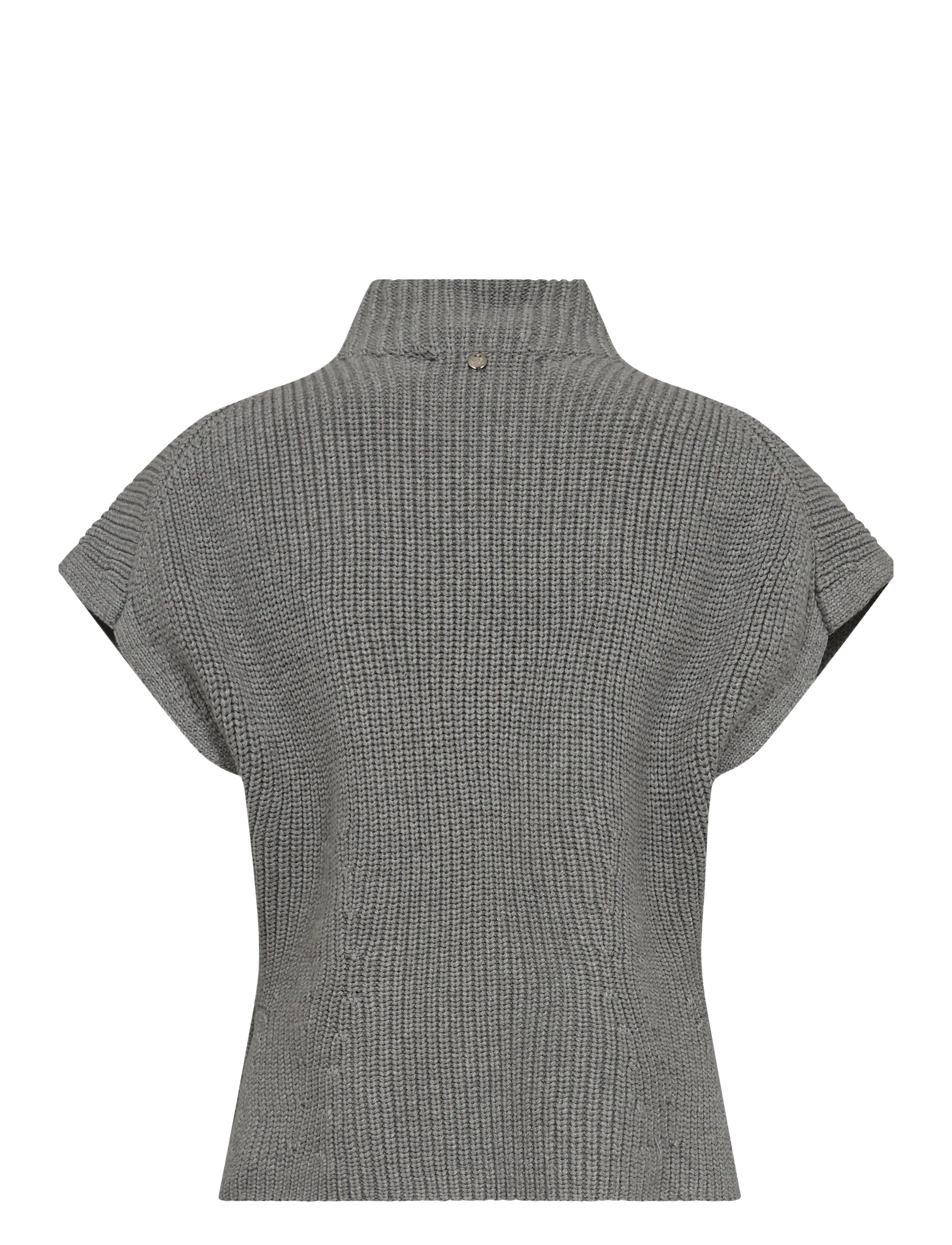MOS MOSH - MMBiola Bine Knit Vest - strikkevester - grey melange - 2