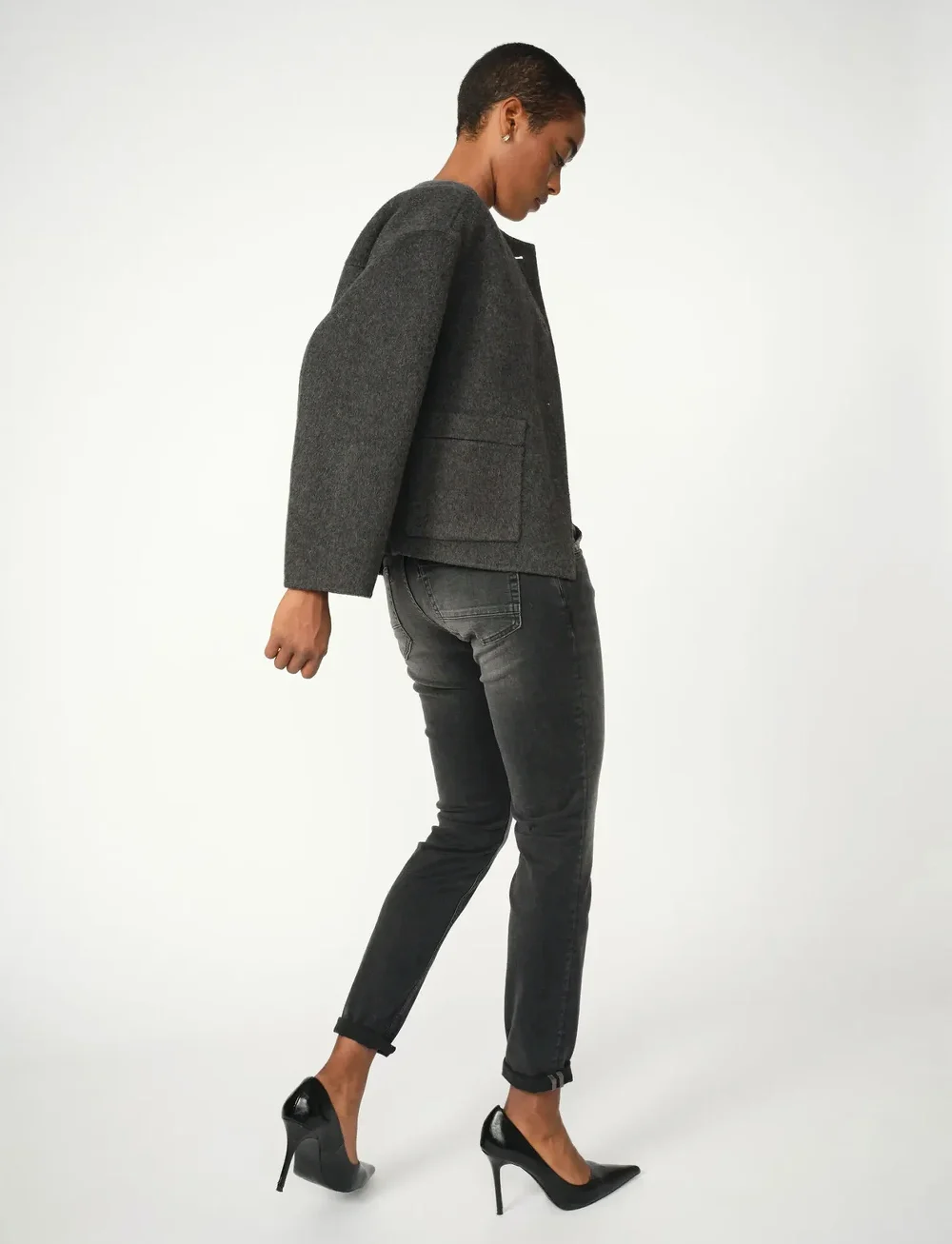 MOS MOSH - MMNaomi Perla Grigio Jeans - tapered jeans - grey - 3