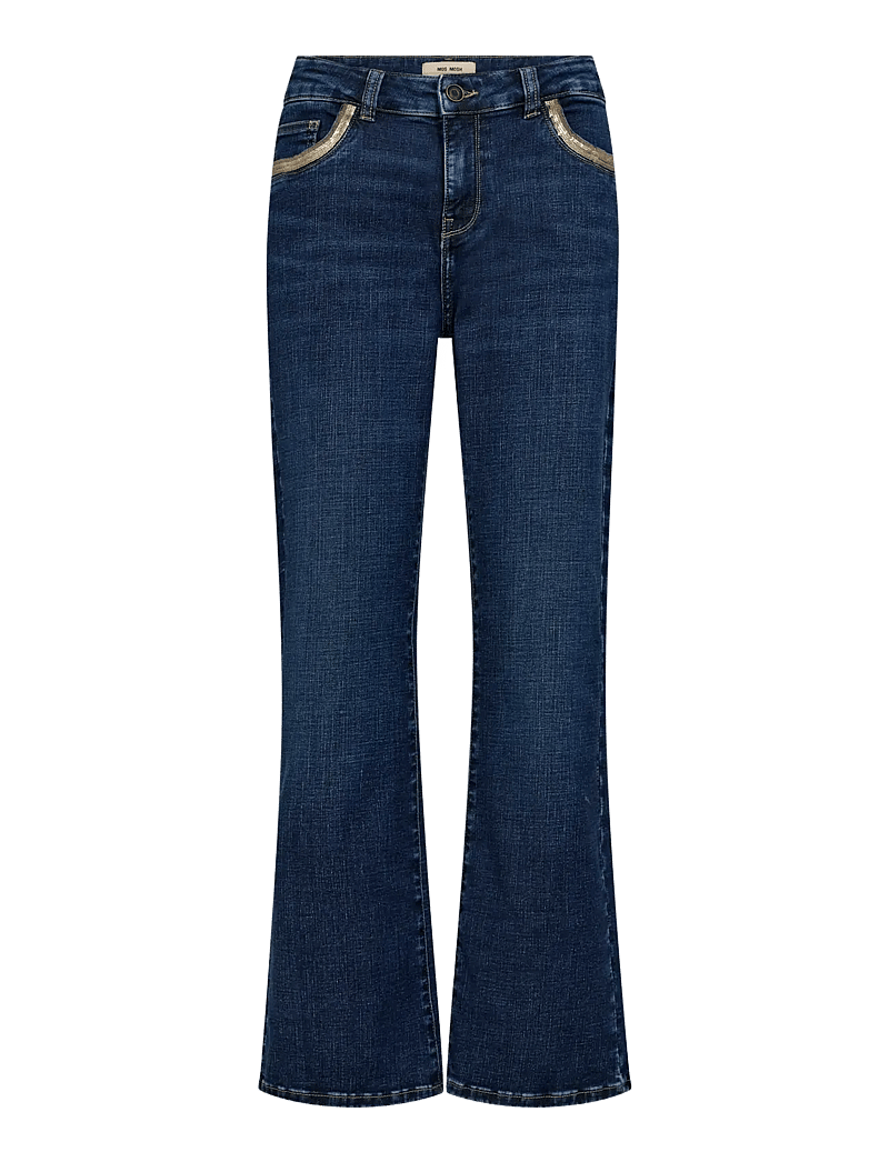 MOS MOSH - MMCecilia Perla Jeans - flared jeans - dark blue - 0