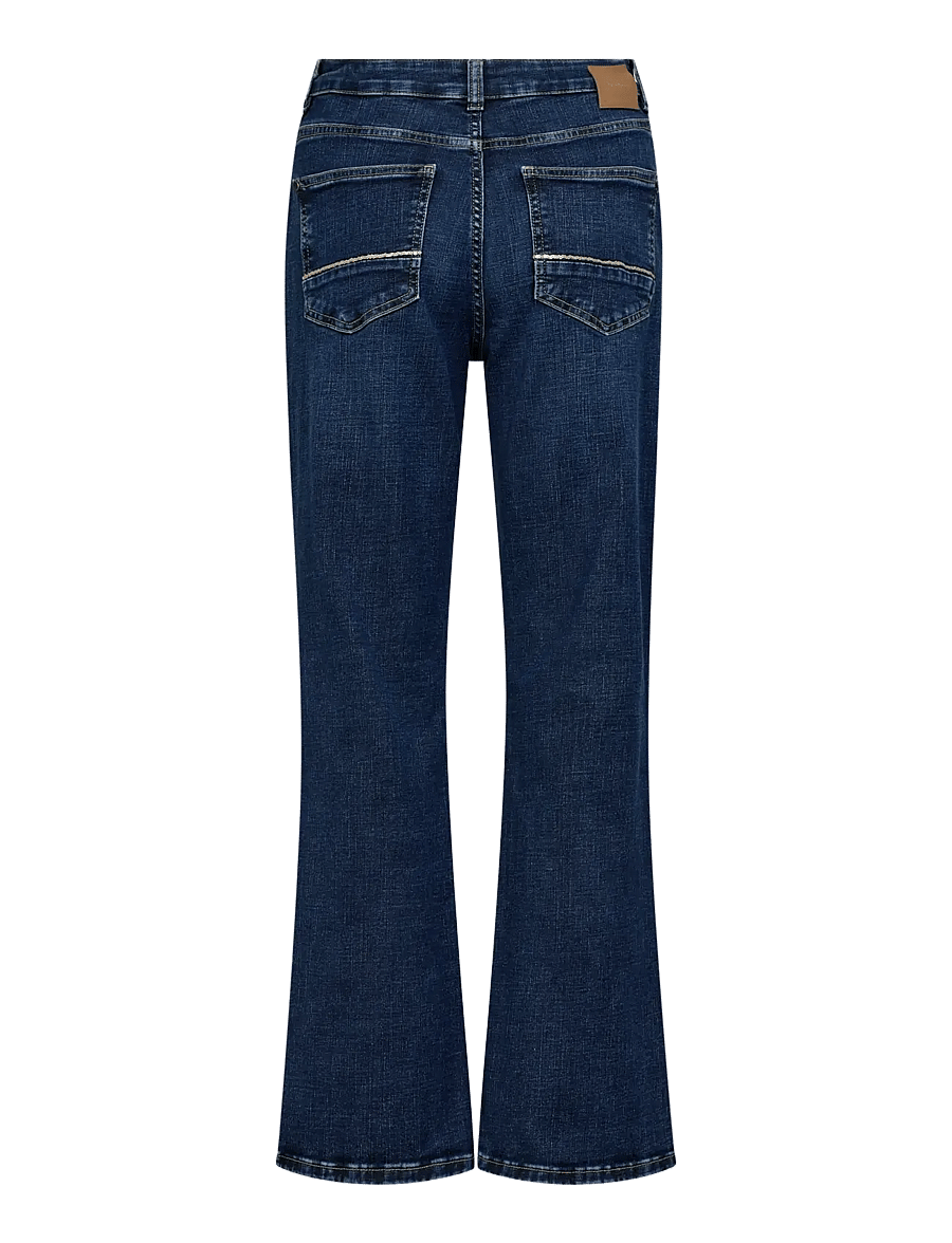 MOS MOSH - MMCecilia Perla Jeans - utsvängda jeans - dark blue - 1