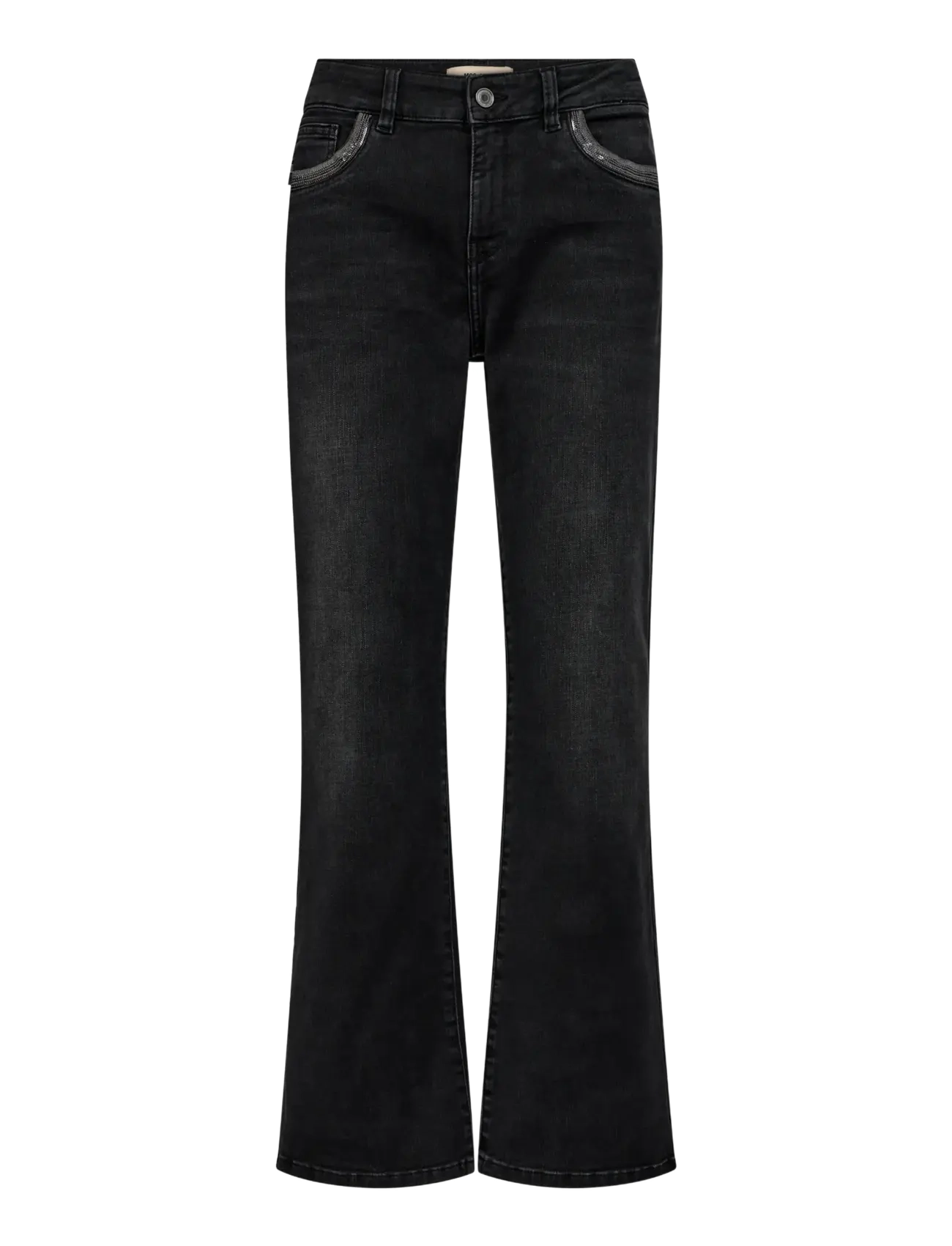 MOS MOSH - MMCecilia Perla Jeans - utsvängda jeans - dark grey - 1
