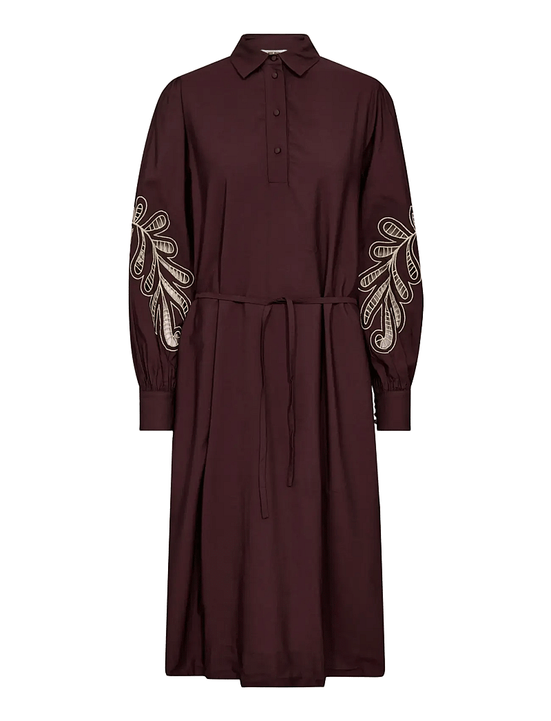 MOS MOSH - MMJiza Jorda Dress - sukienki koszulowe - fudge - 0