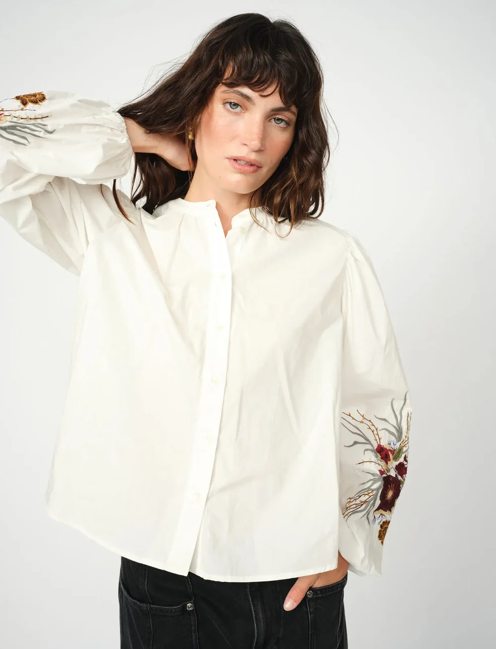 MOS MOSH - MMMysa Popli Shirt - langärmlige hemden - ecru - 3