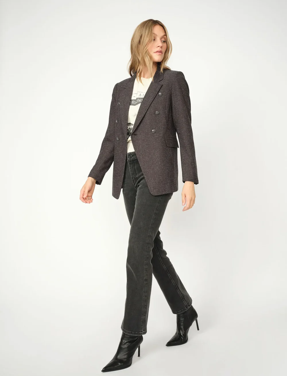 MOS MOSH - MMBabeth Svala Blazer - zweireihige blazer - black - 4