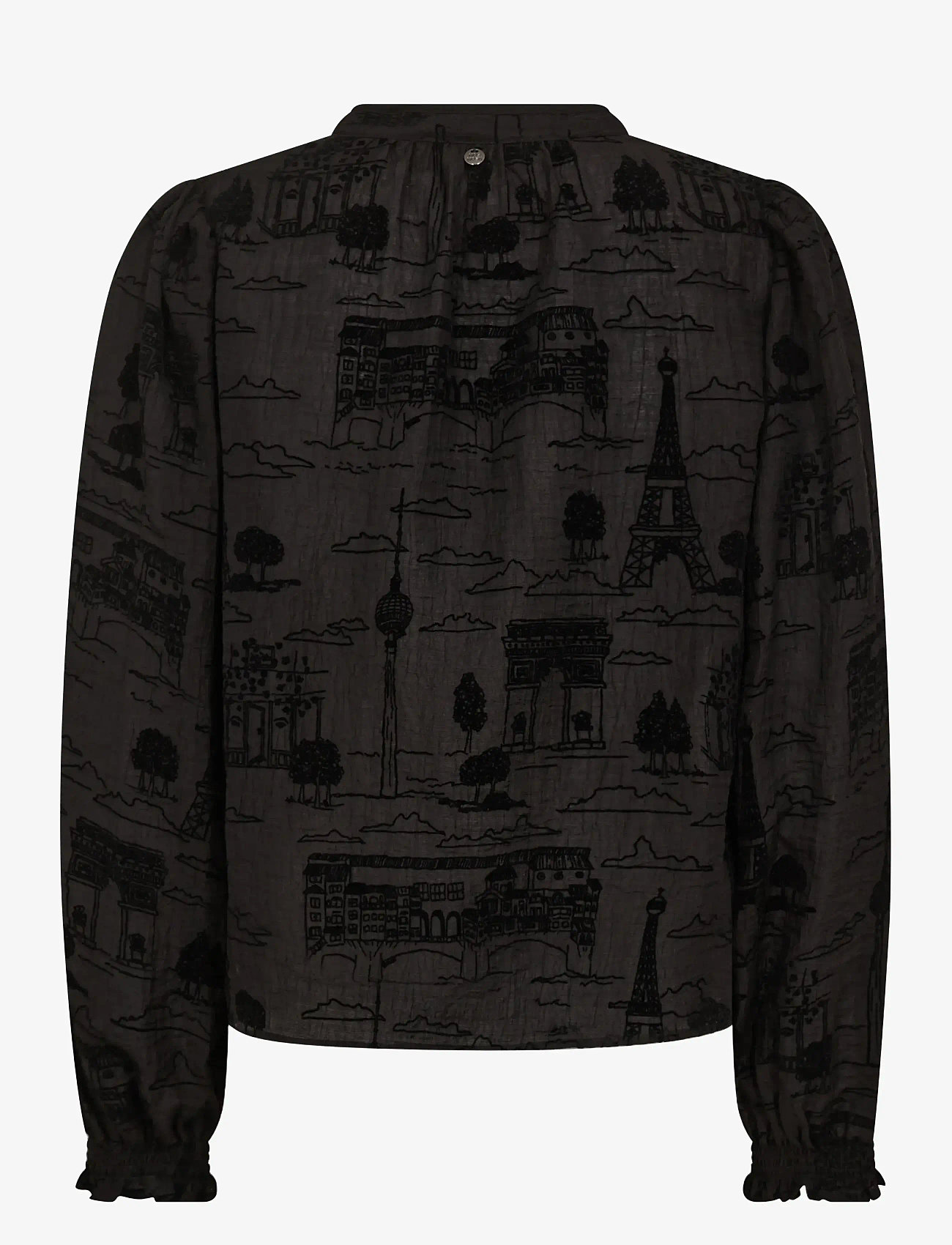MOS MOSH - MMTazzin Tale Light Blouse - langärmlige blusen - black - 1