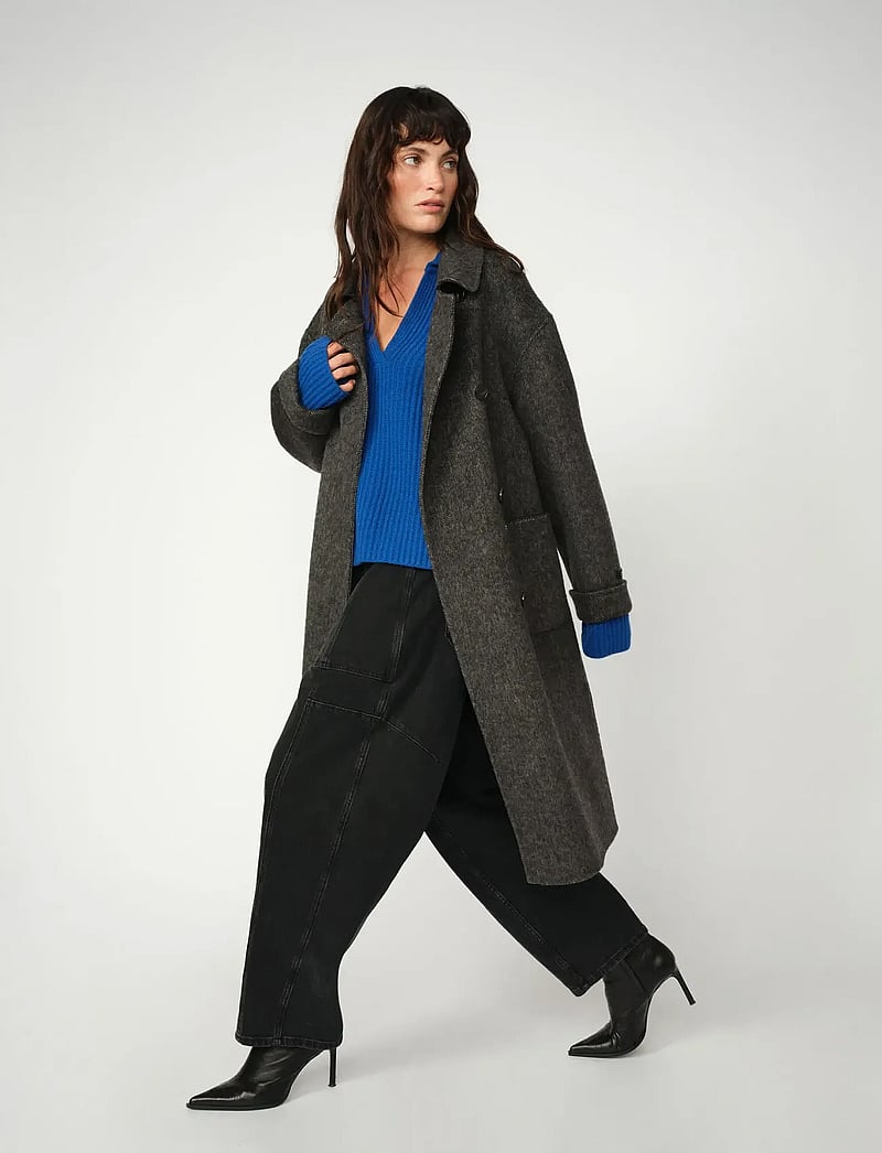 MOS MOSH - MMLucca Barkley Wool Coat - vestes d'hiver - phantom - 3