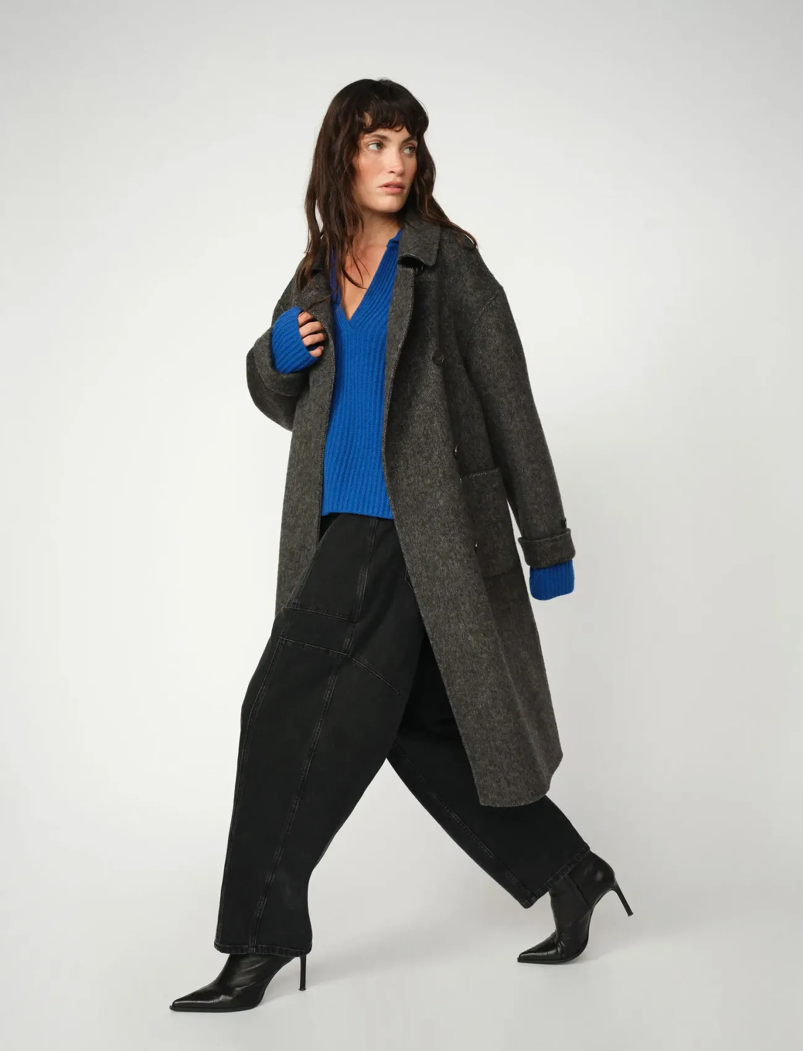 MOS MOSH - MMLucca Barkley Wool Coat - wollmäntel - phantom - 3