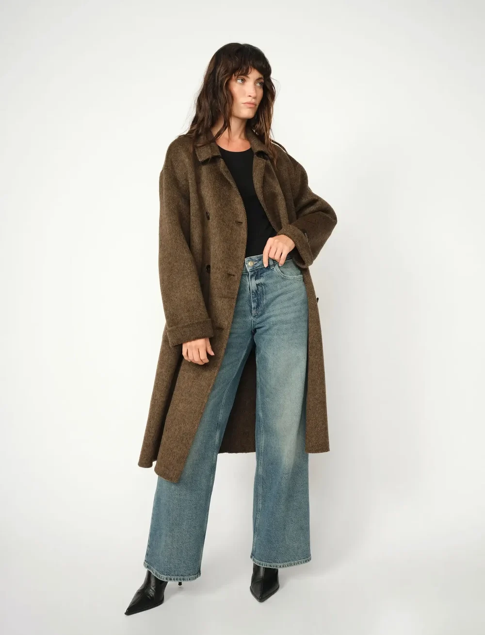 MOS MOSH - MMLucca Barkley Wool Coat - uldfrakker - slate black - 0