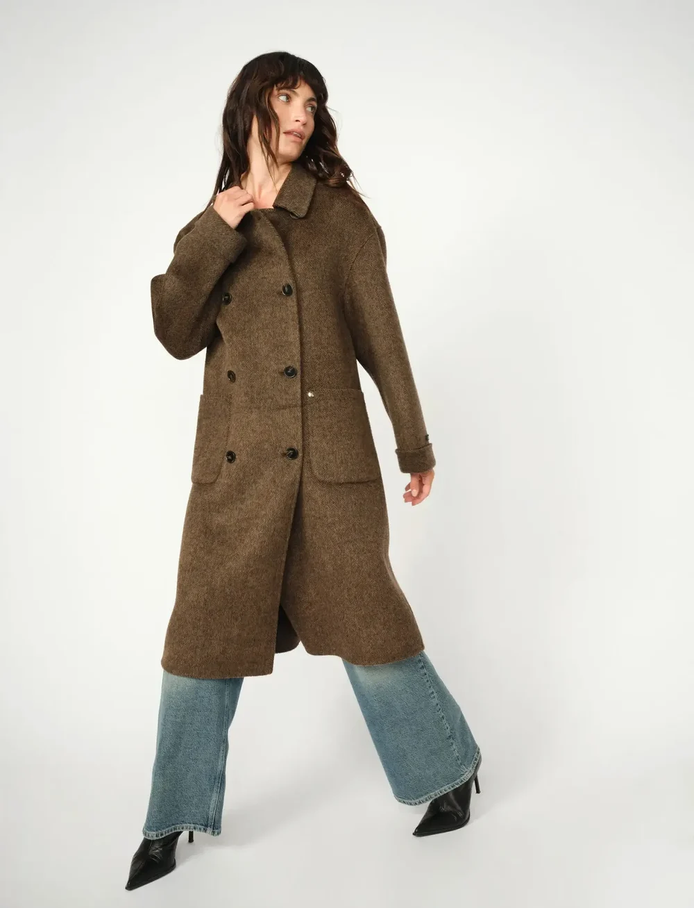 MOS MOSH - MMLucca Barkley Wool Coat - uldfrakker - slate black - 3