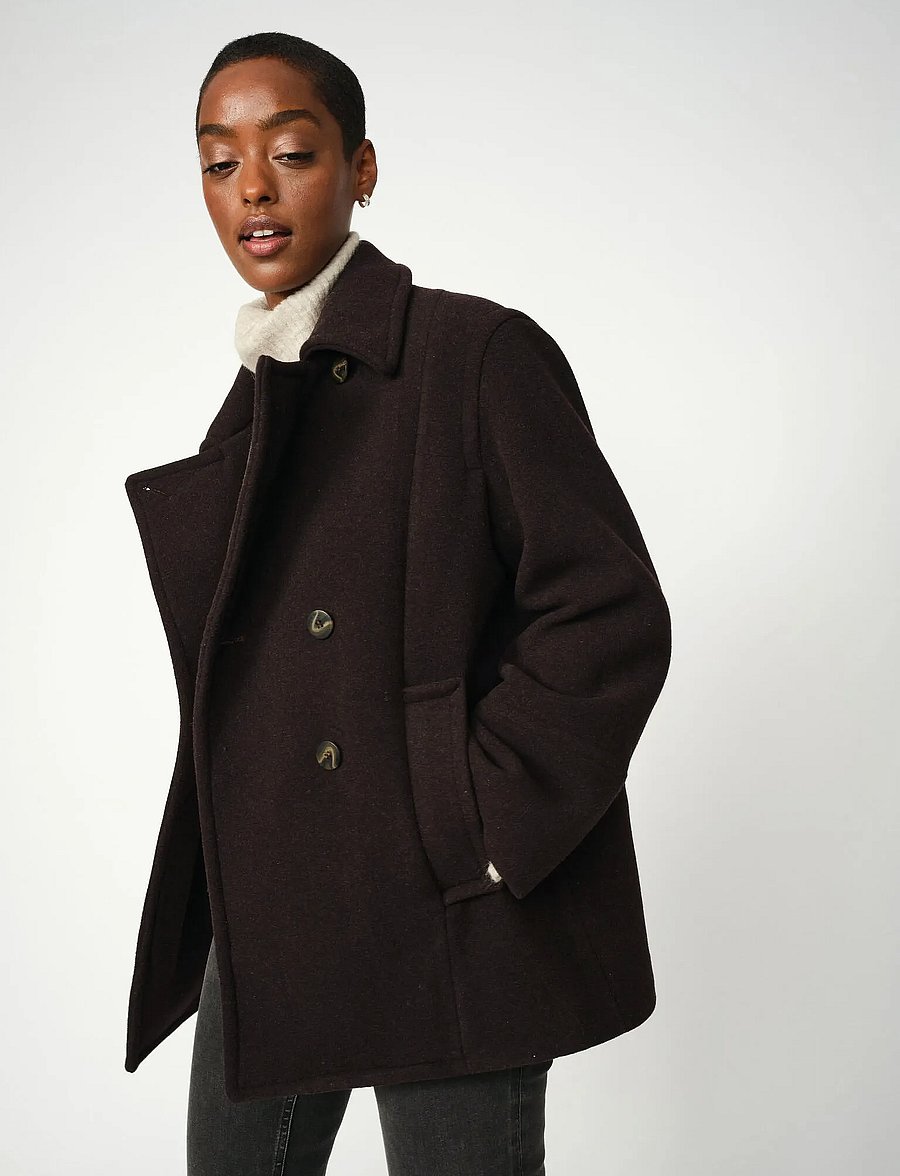 MOS MOSH - MMCharly Wool Jacket - kurtki zimowe - chocolate torte - 0