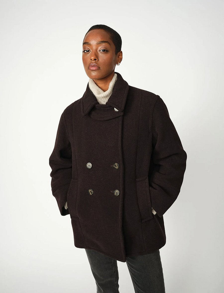 MOS MOSH - MMCharly Wool Jacket - kurtki zimowe - chocolate torte - 3