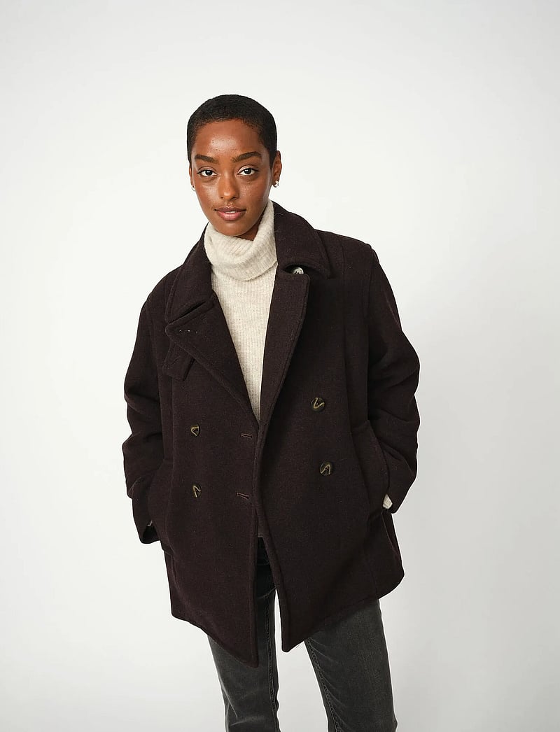 MOS MOSH - MMCharly Wool Jacket - vinterjakker - chocolate torte - 4