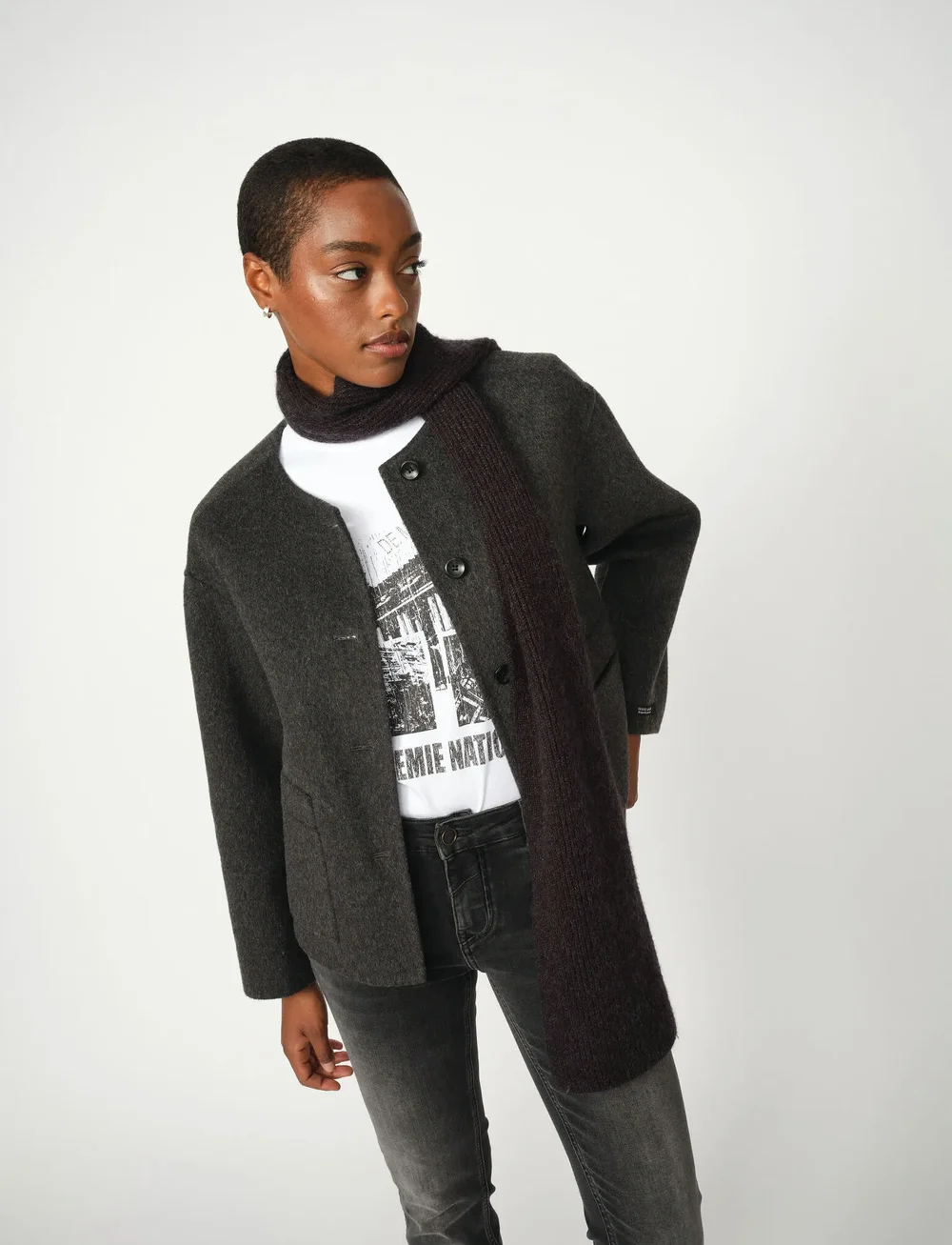 MOS MOSH - MMMaria Loisa Wool Jacket - wolljacken - phantom - 0