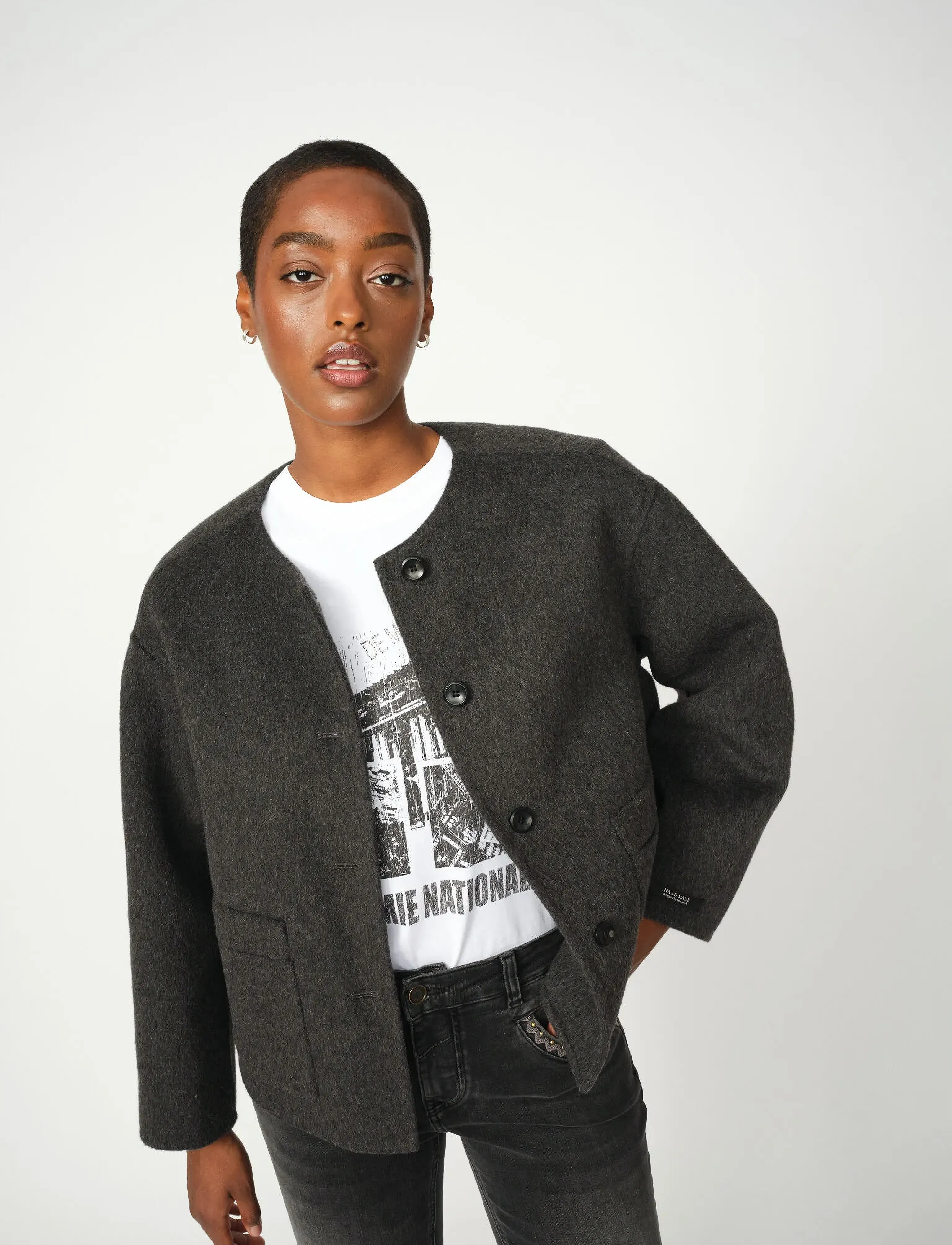 MOS MOSH - MMMaria Loisa Wool Jacket - ulljackor - phantom - 4