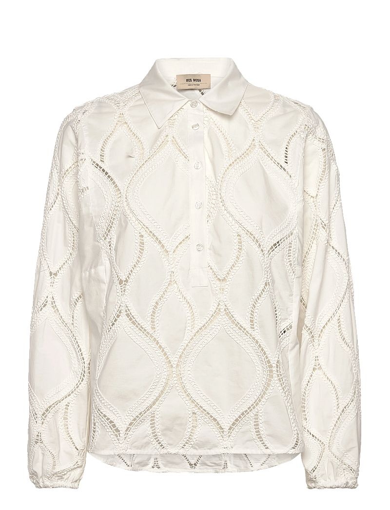 MOS MOSH - MMNolin Caminno Shirt - långärmade skjortor - ecru - 0