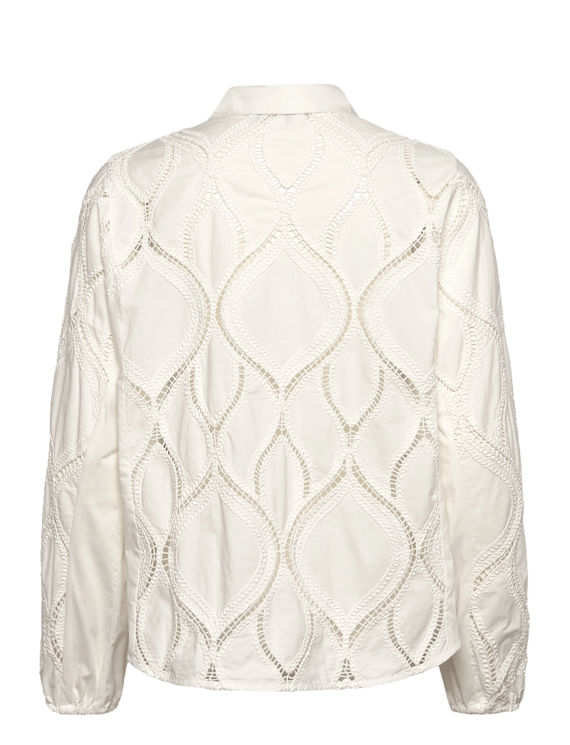 MOS MOSH - MMNolin Caminno Shirt - långärmade skjortor - ecru - 1