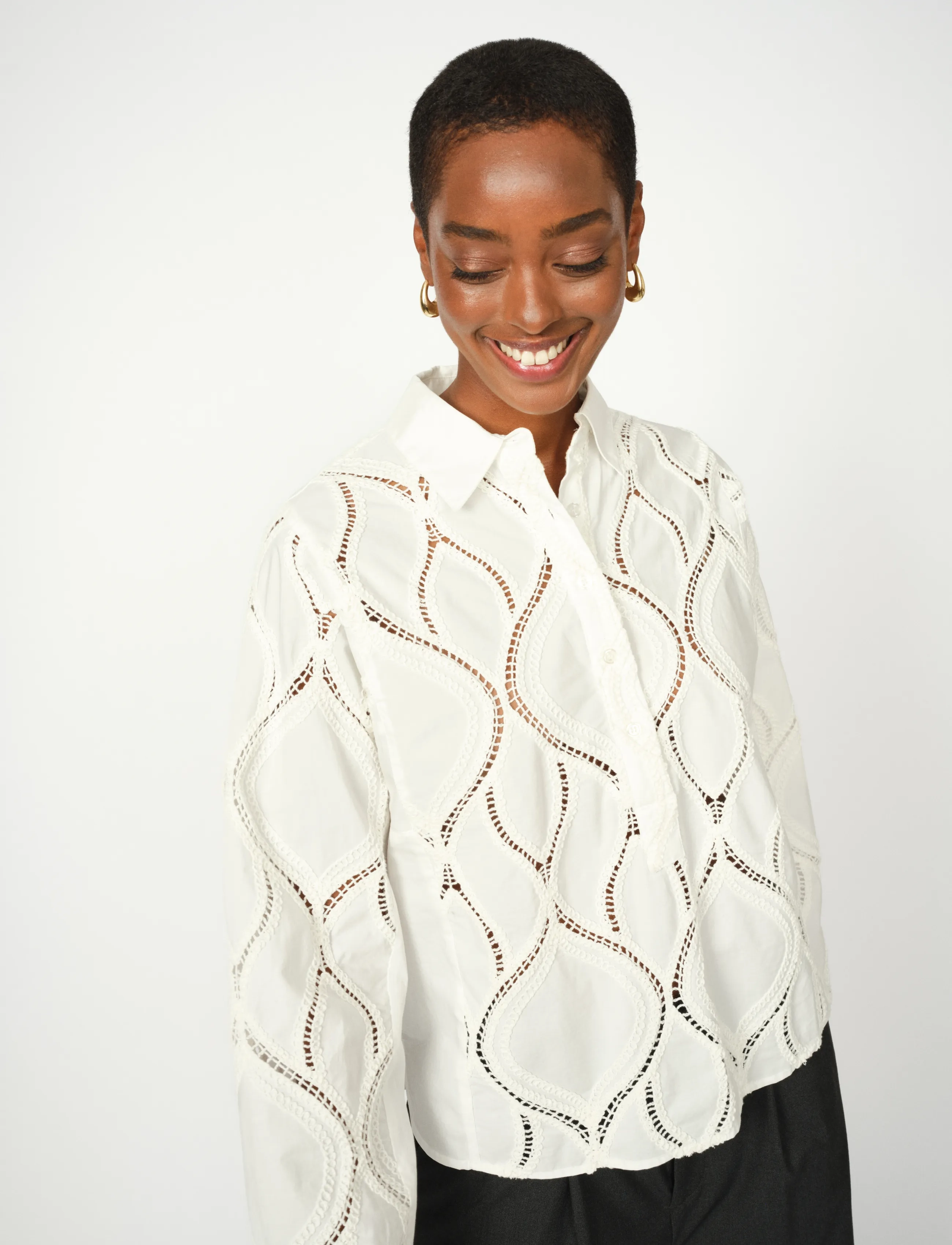 MOS MOSH MMNolin Caminno Shirt - Hemden - ECRU / white