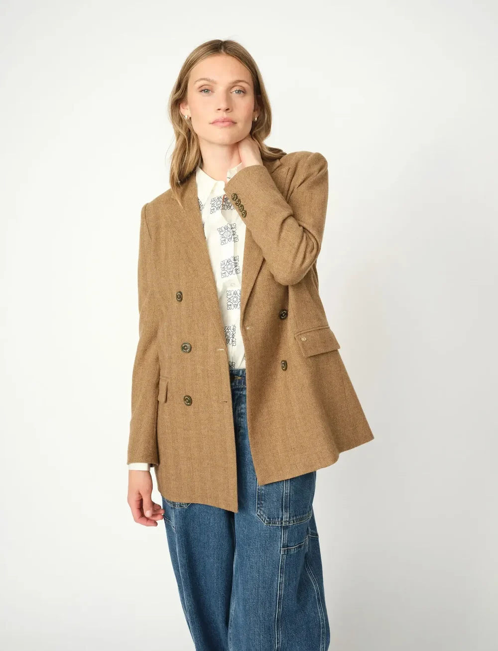 MOS MOSH - MMMalie Gabby Blazer - zweireihige blazer - true camel - 0